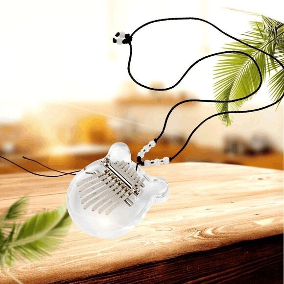 Mini Kalimba 8 Key Thumb Piano Finger Piano Musical Marimba with Pendant Gift - Picture 2 of 5